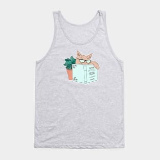 Relaxed Cat Not Right Meow I'm Reading Tank Top